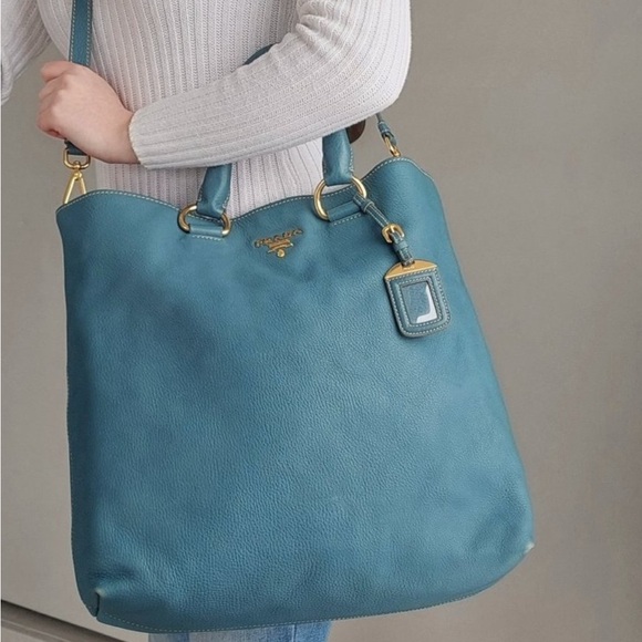Prada Vitello Daino Marine Leather Bag - Picture 3 of 8